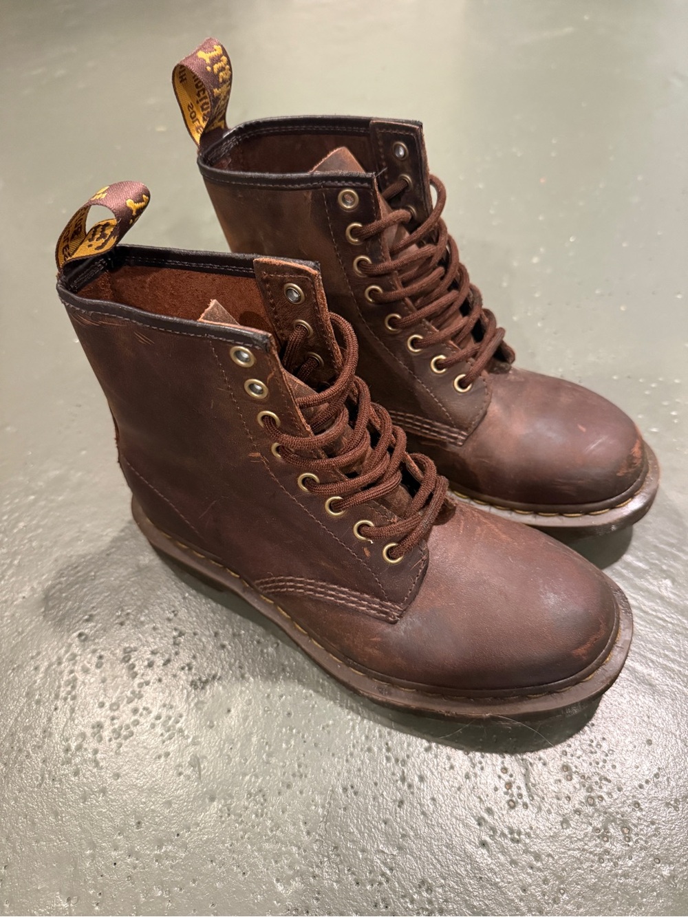 Dr. Martens 1460 Brown Leather Combat Boots